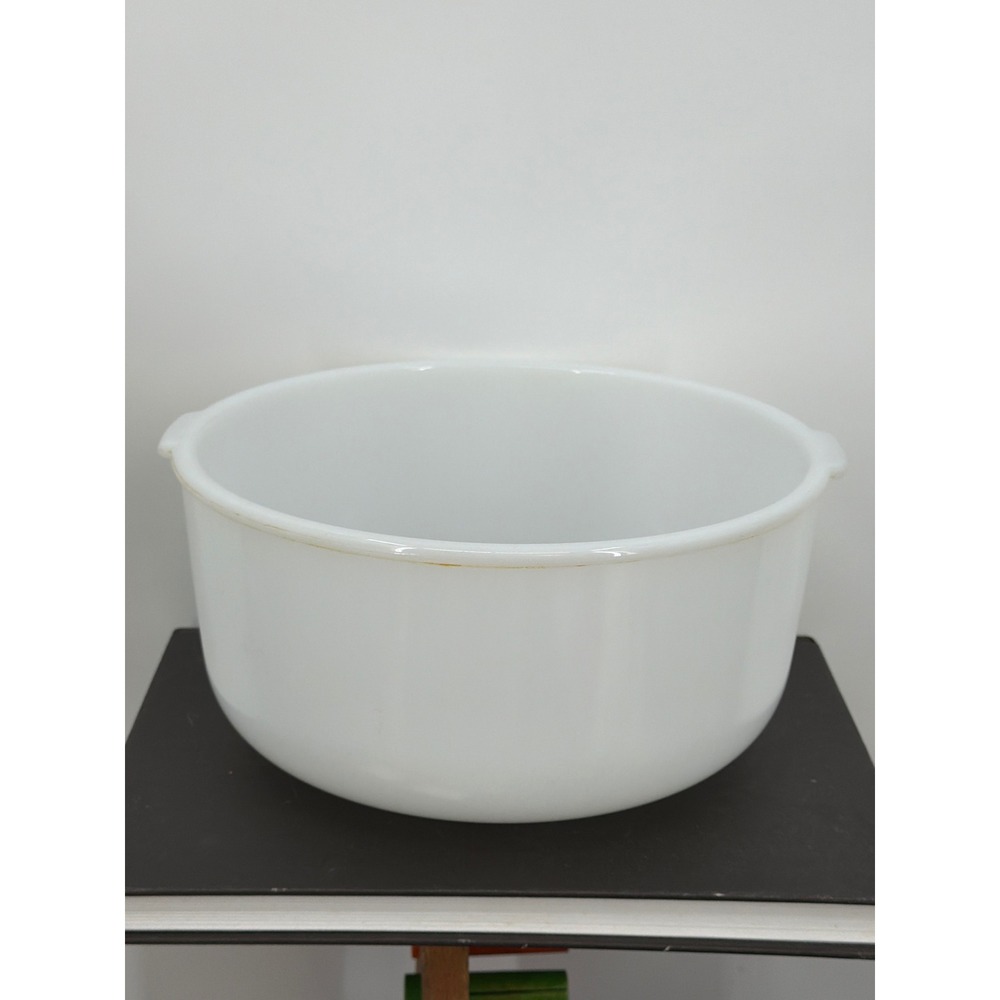 Vintage Glasbake for Sunbeam Large Milk Glass Mixing Bowl 19 CJ White 5 Inch